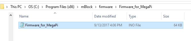 mblock firmware megapi